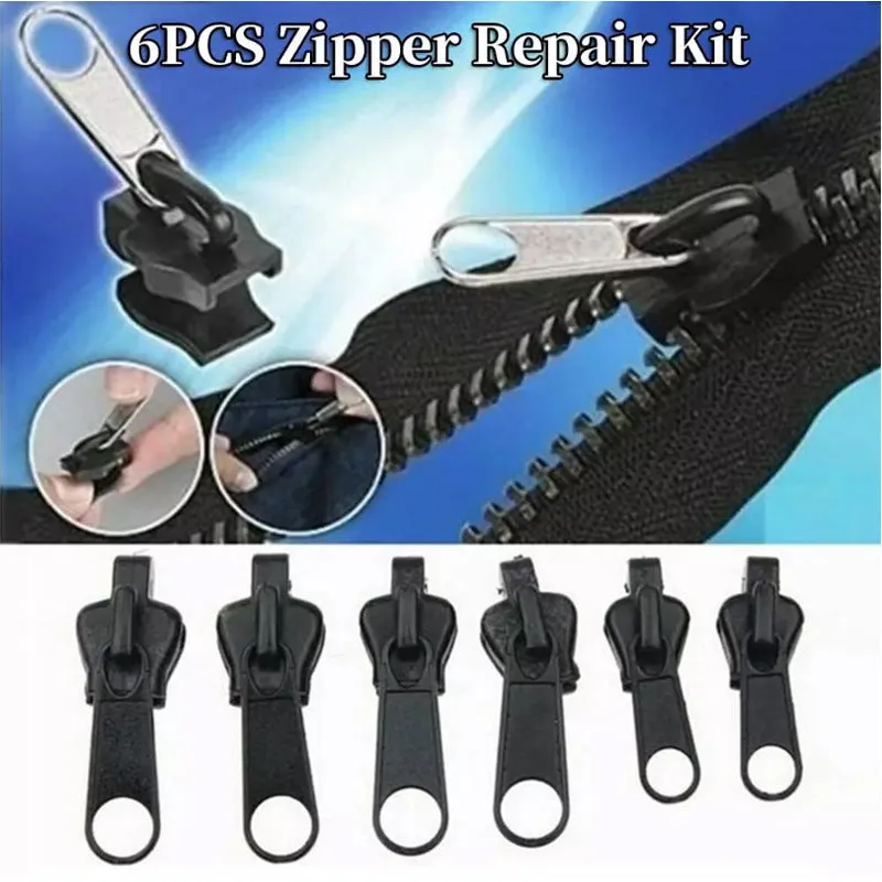 18pcs Universal Instant Zipper Repair Kit Replacement Zipper Sliding Teeth Rescue Zipper For 3 Different Size