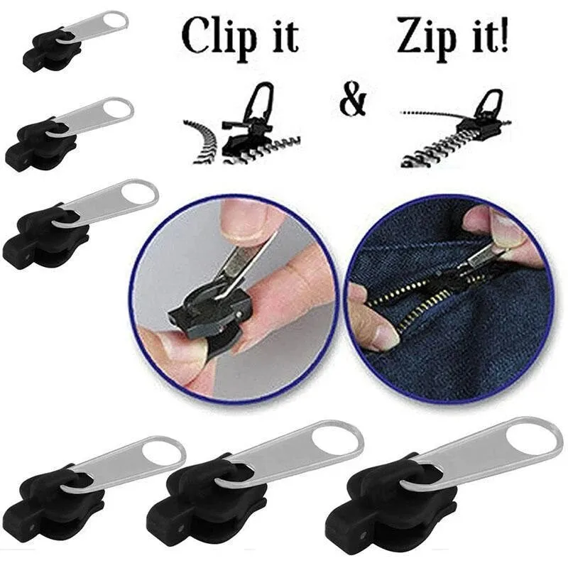18pcs Universal Instant Zipper Repair Kit Replacement Zipper Sliding Teeth Rescue Zipper For 3 Different Size