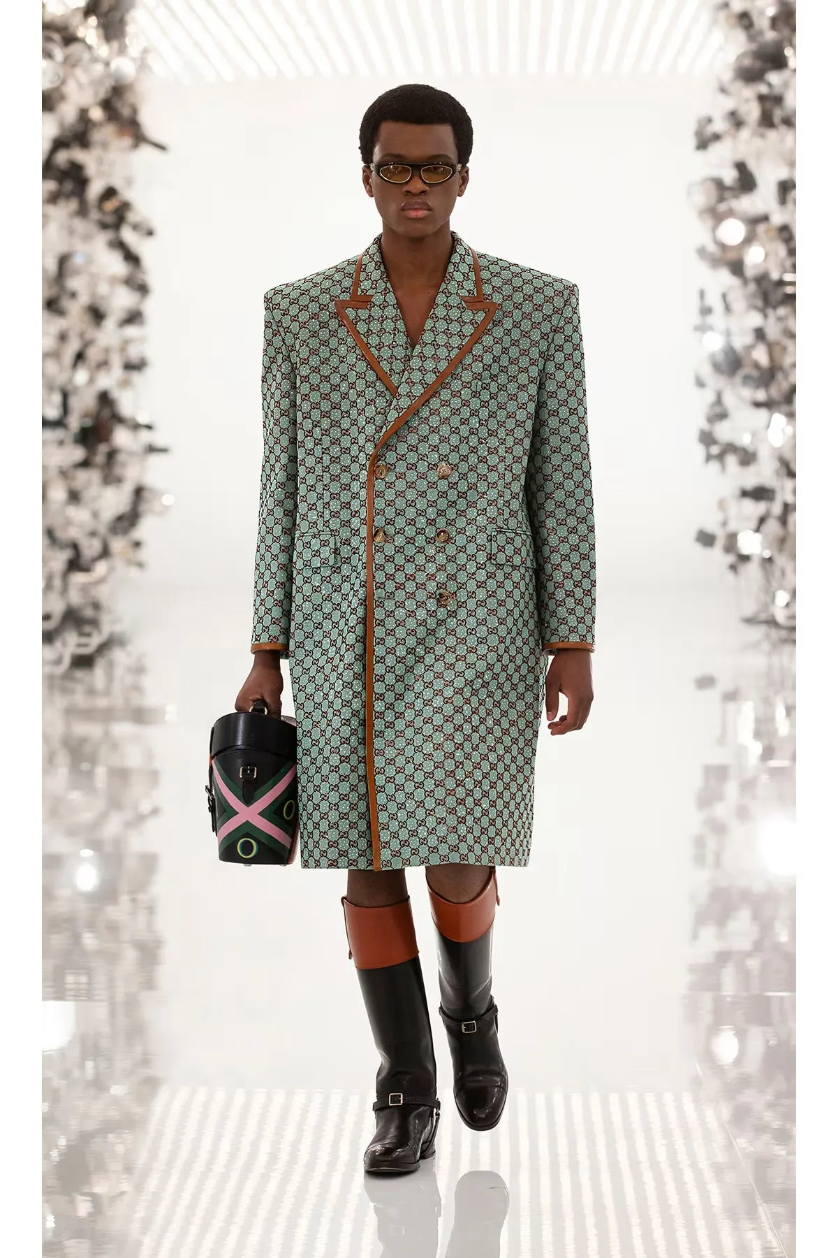 2021 F/W Rhinestone Oversized Trench Coat