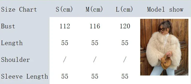 2024 Winter New Fashion Solid Fluffy Fur Coat Women High Street Luxury Lapel Collar Faux Fur Jacket Female Casual Overcoats