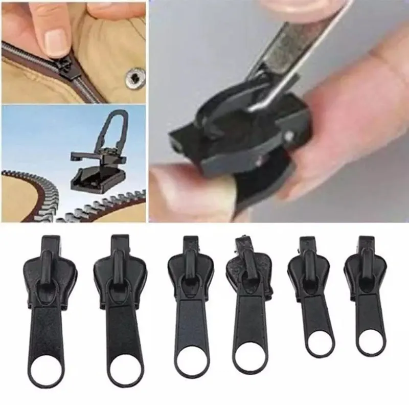 6/12/18pcs Universal Instant Zipper Repair Kit Replacement Zipper Sliding Teeth Rescue Zipper For 3 Different Size