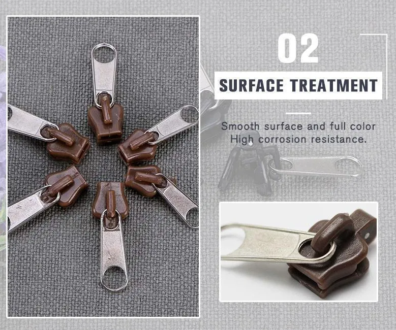 6/12/18pcs Universal Instant Zipper Repair Kit Replacement Zipper Sliding Teeth Rescue Zipper For 3 Different Size