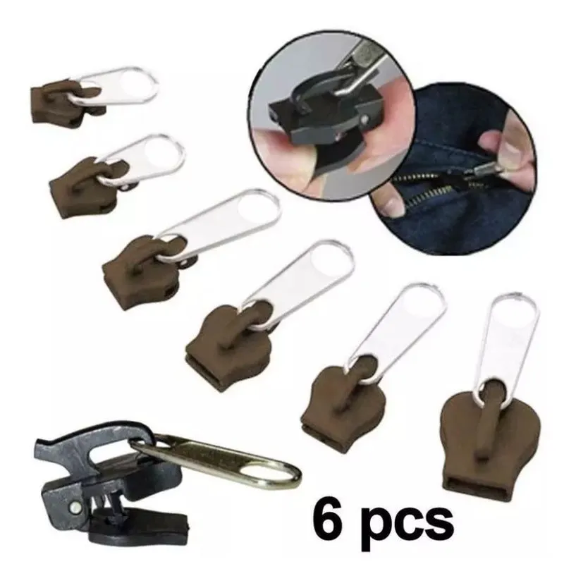 6/12/18pcs Universal Instant Zipper Repair Kit Replacement Zipper Sliding Teeth Rescue Zipper For 3 Different Size