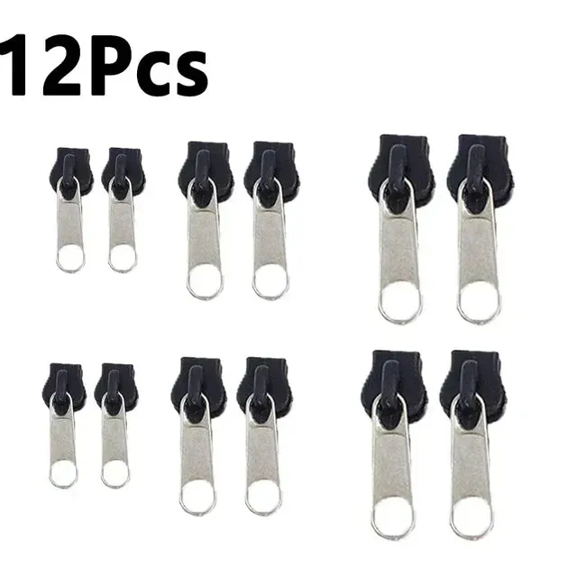 6PCS Universal Instant Fix Zipper Repair Kit Replacement Zip Slider Teeth Rescue New Design Zippers For Sewing Clothes