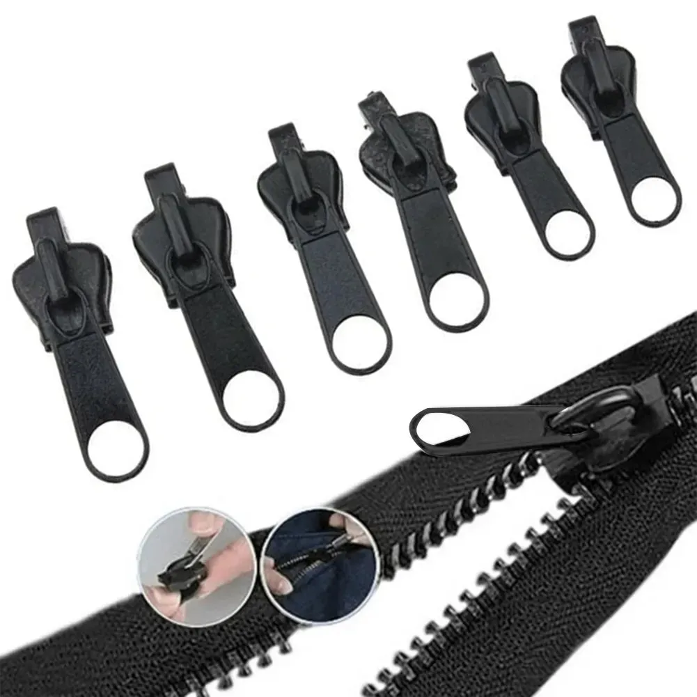 6PCS Universal Instant Fix Zipper Repair Kit Replacement Zip Slider Teeth Rescue New Design Zippers For Sewing Clothes