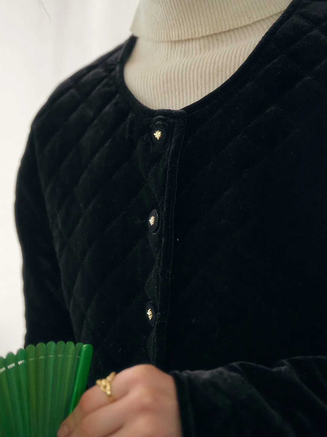 Ainsley Collarless Contrasting Jacket