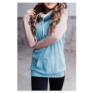 Ampersand Avenue DoubleHood Sweatshirt - Pleasantly Blue