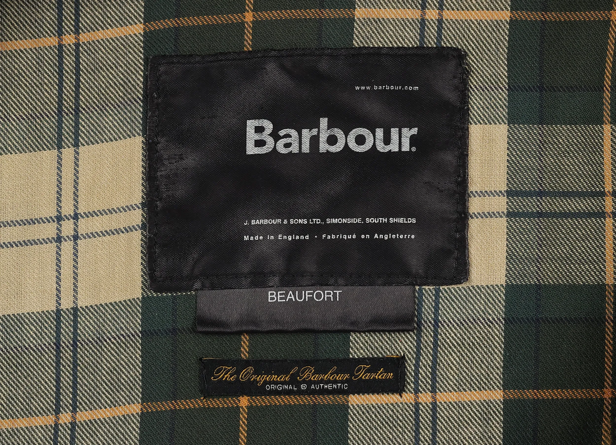 Barbour Beaufort Wax Jacket Coat - Green - XXL