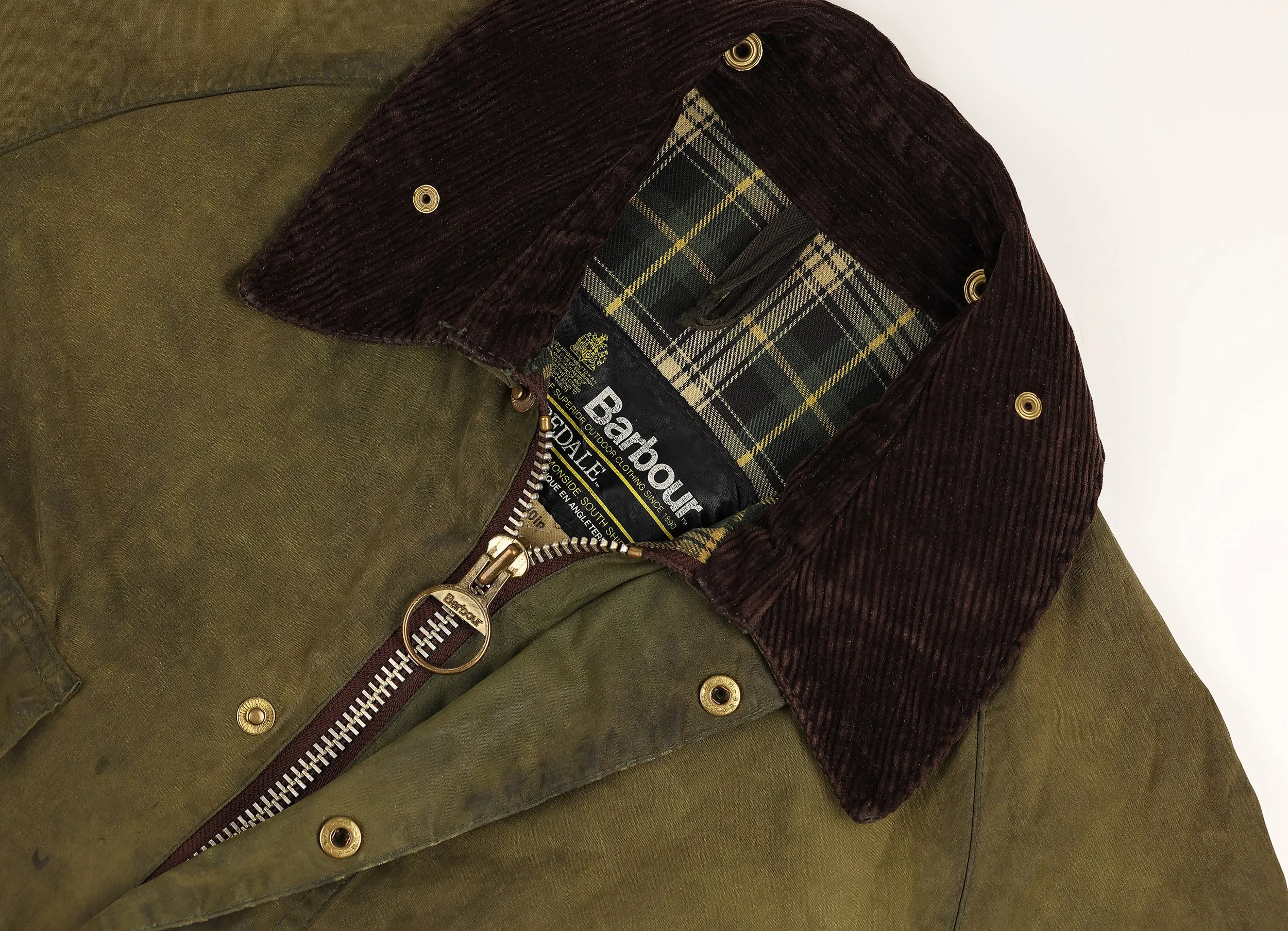 Barbour Bedale Four Pocket Wax Jacket - Green - M