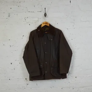 Barbour Bedale Wax Jacket Coat - Brown - S