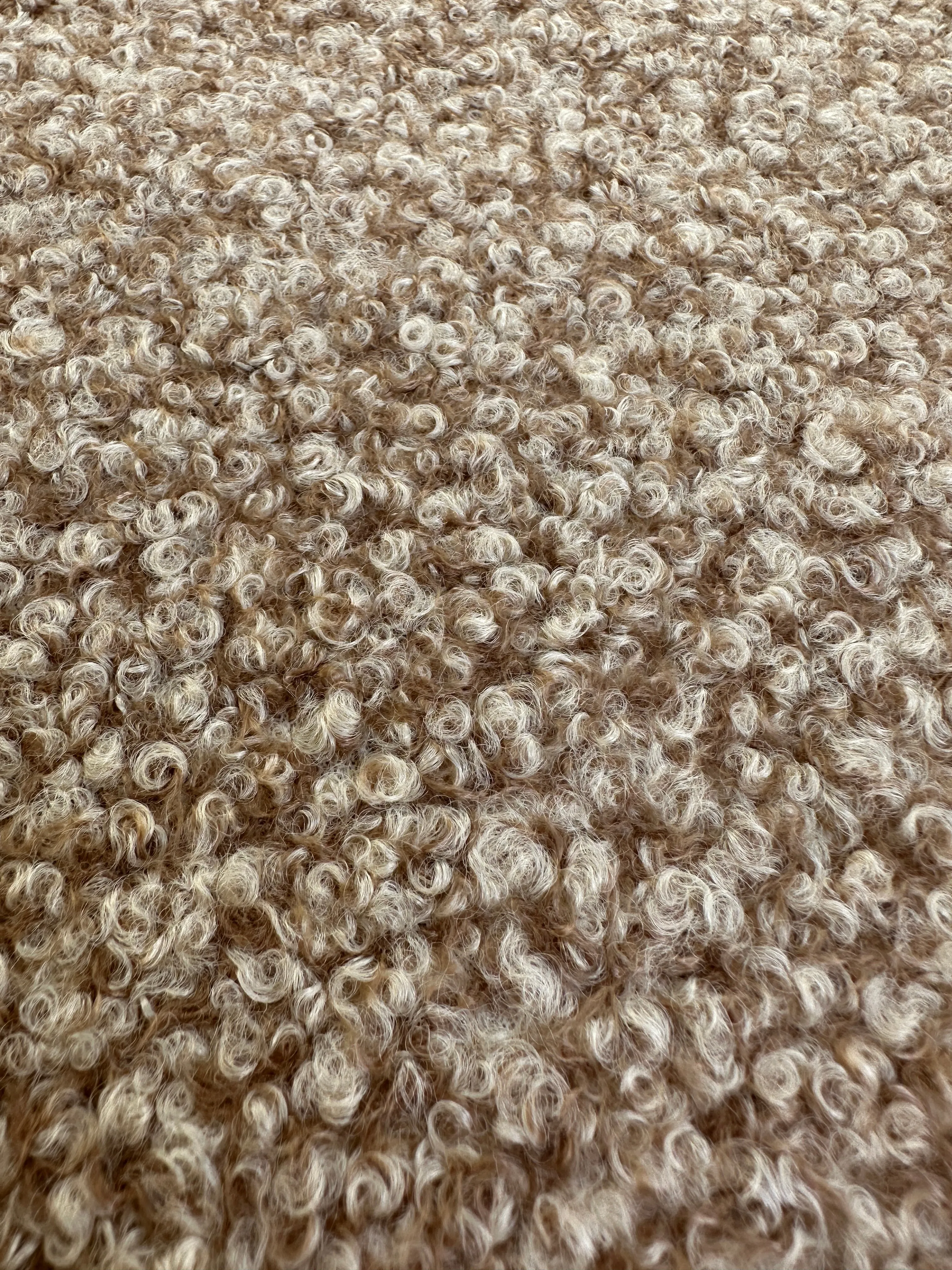 Beige Brown Premium Lamb Faux Wool