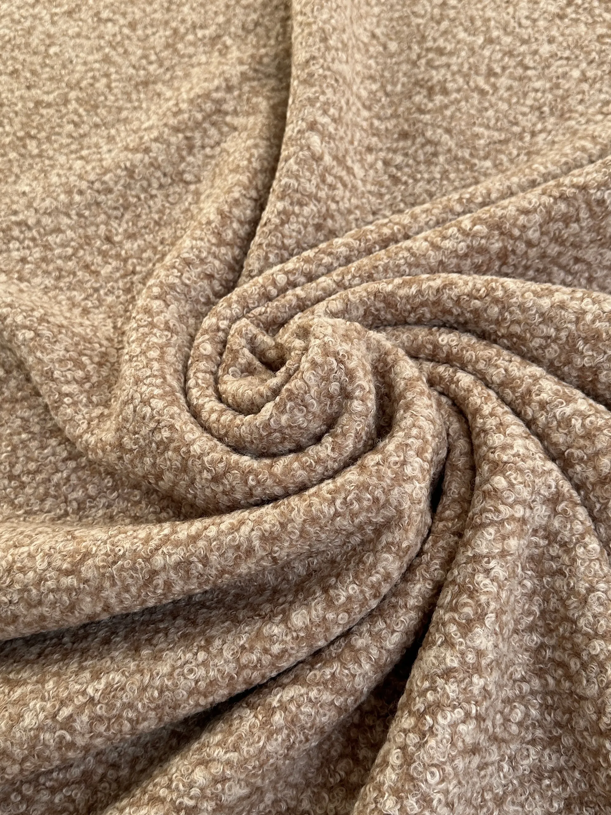 Beige Brown Premium Lamb Faux Wool
