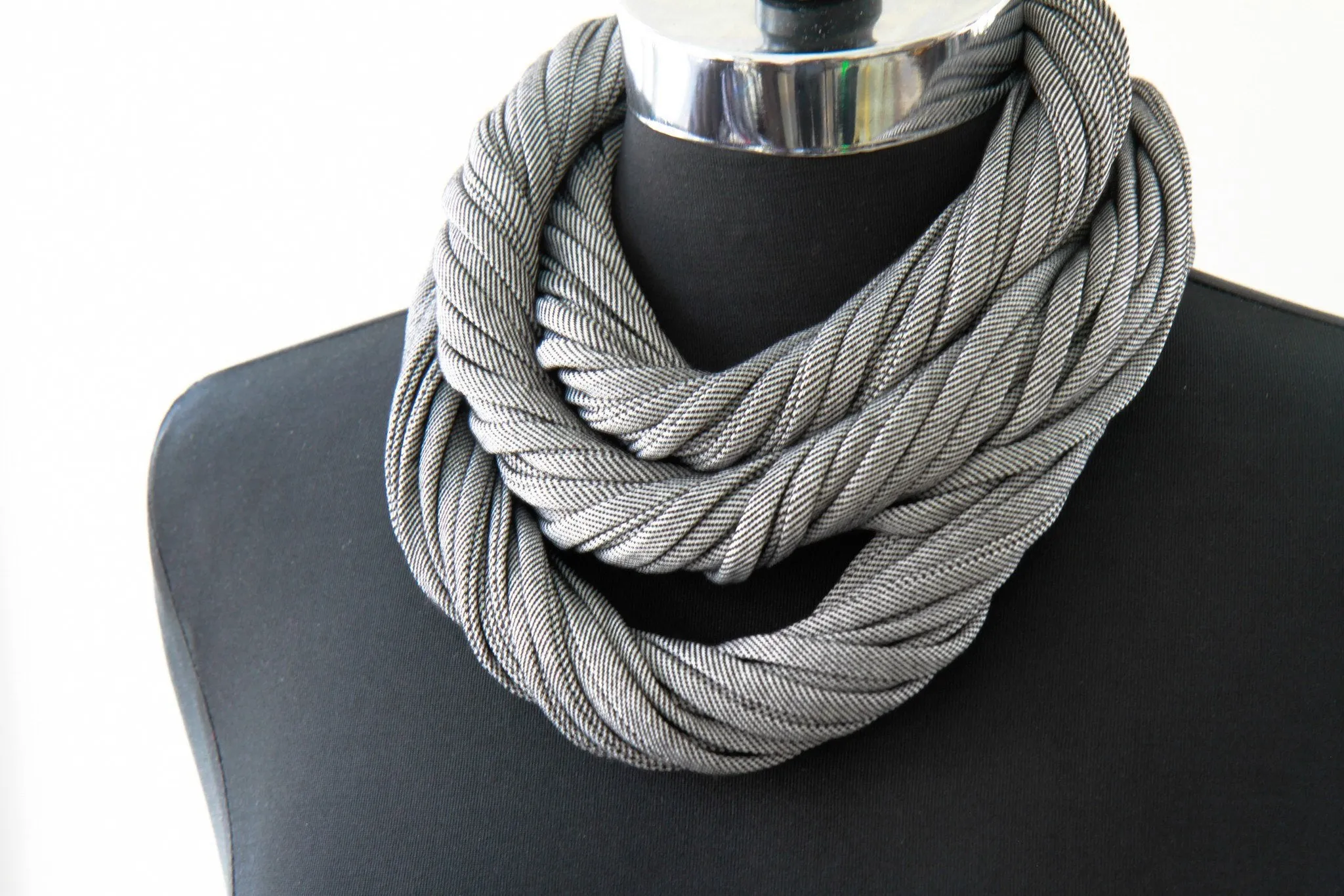 'Between the Lines' Gray Scarf