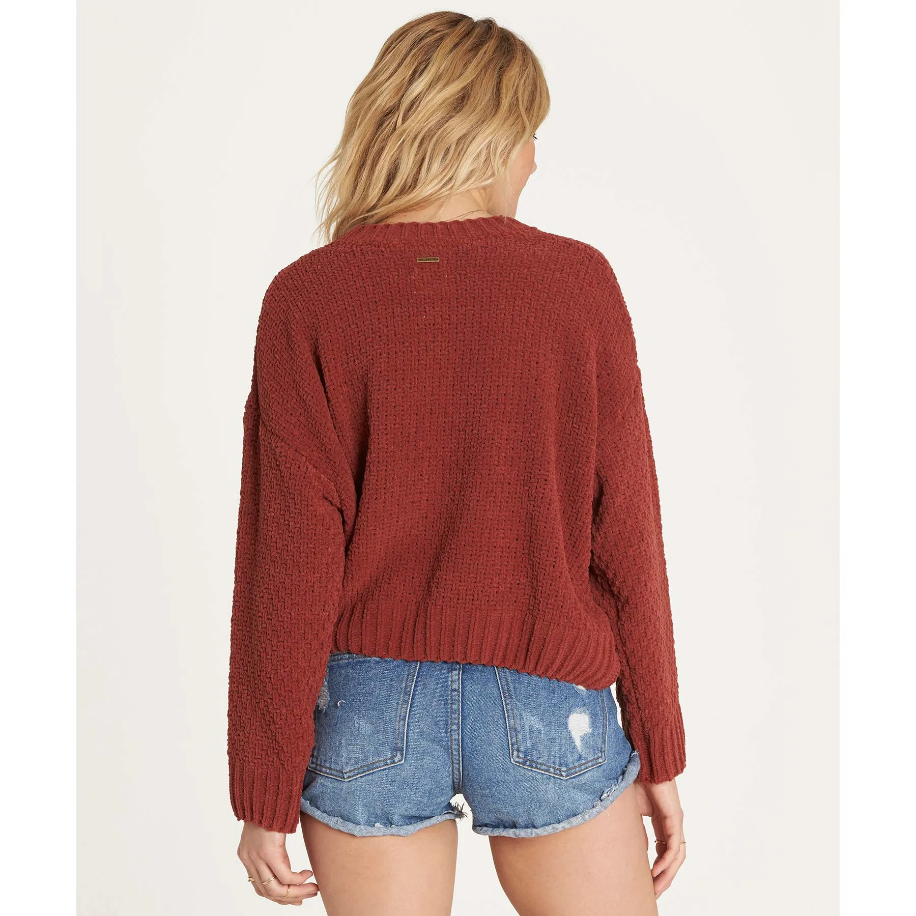 Billabong Women's All Mine Super Soft Chenille Cable Knit Sweater | Henna