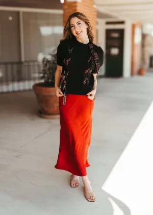 Black Short Sleeve Cable Knit Sweater T25206