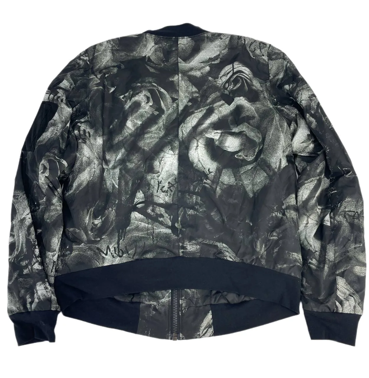BLK DNM Men's Black Rose Print Polyester Jacket 54 #VKN2501 NWT