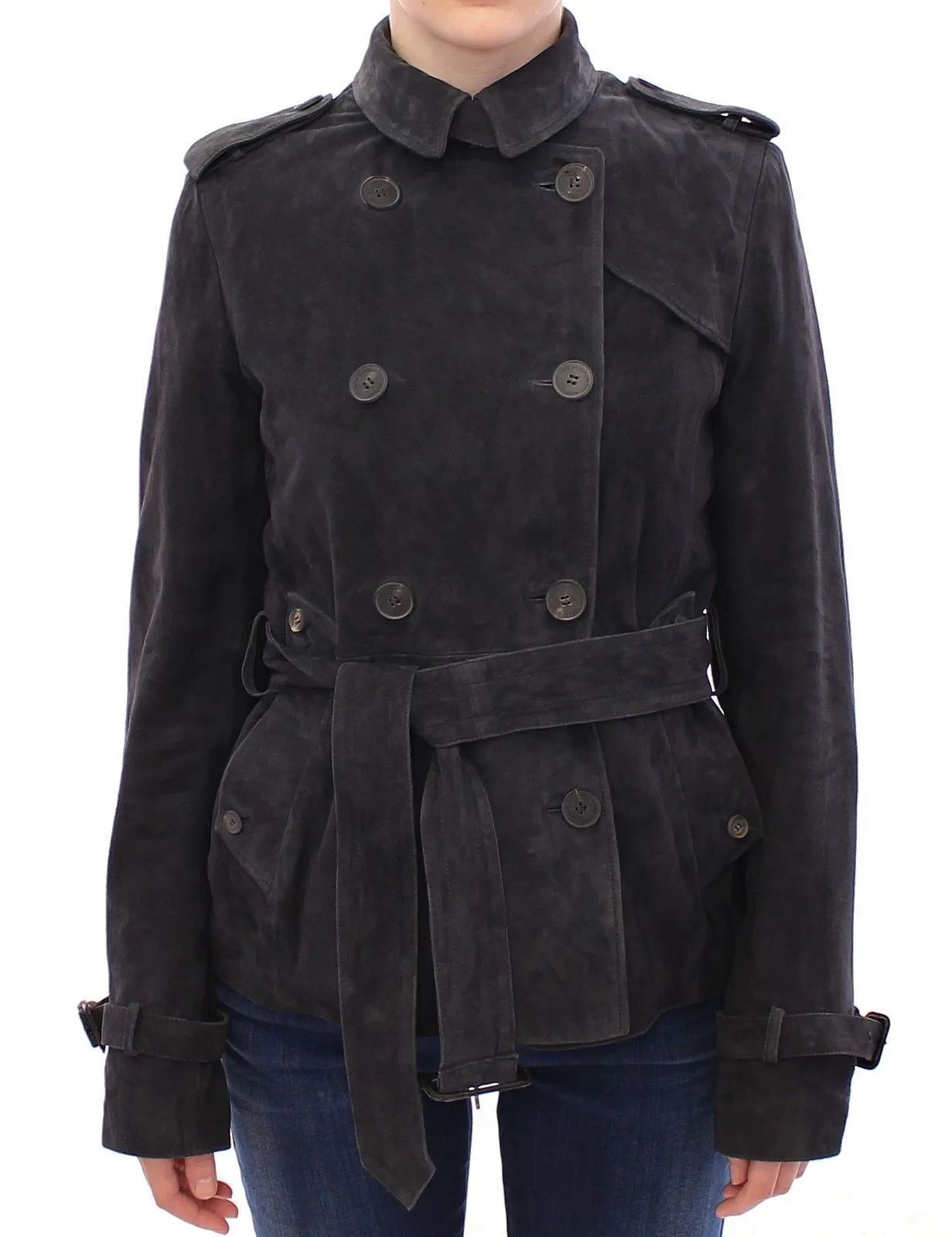 Blue Suede Leather Jacket