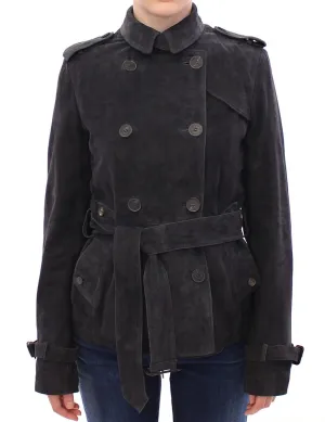 Blue Suede Leather Jacket