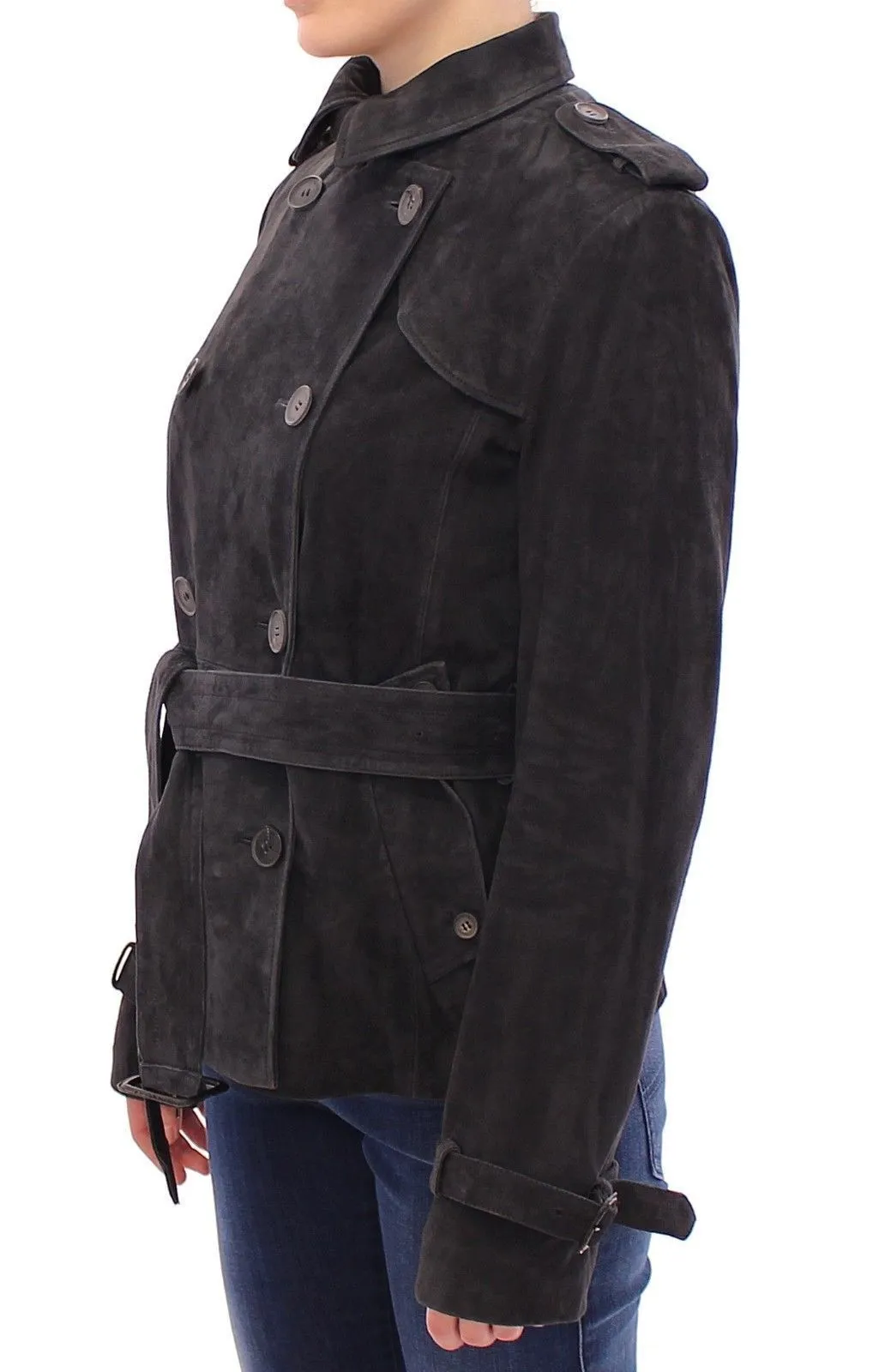 Blue Suede Leather Jacket