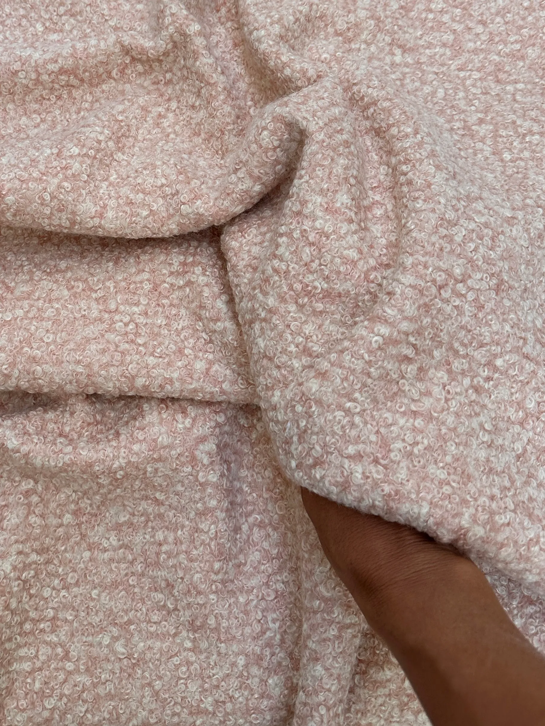 Blush Pink Premium Lamb Faux Wool