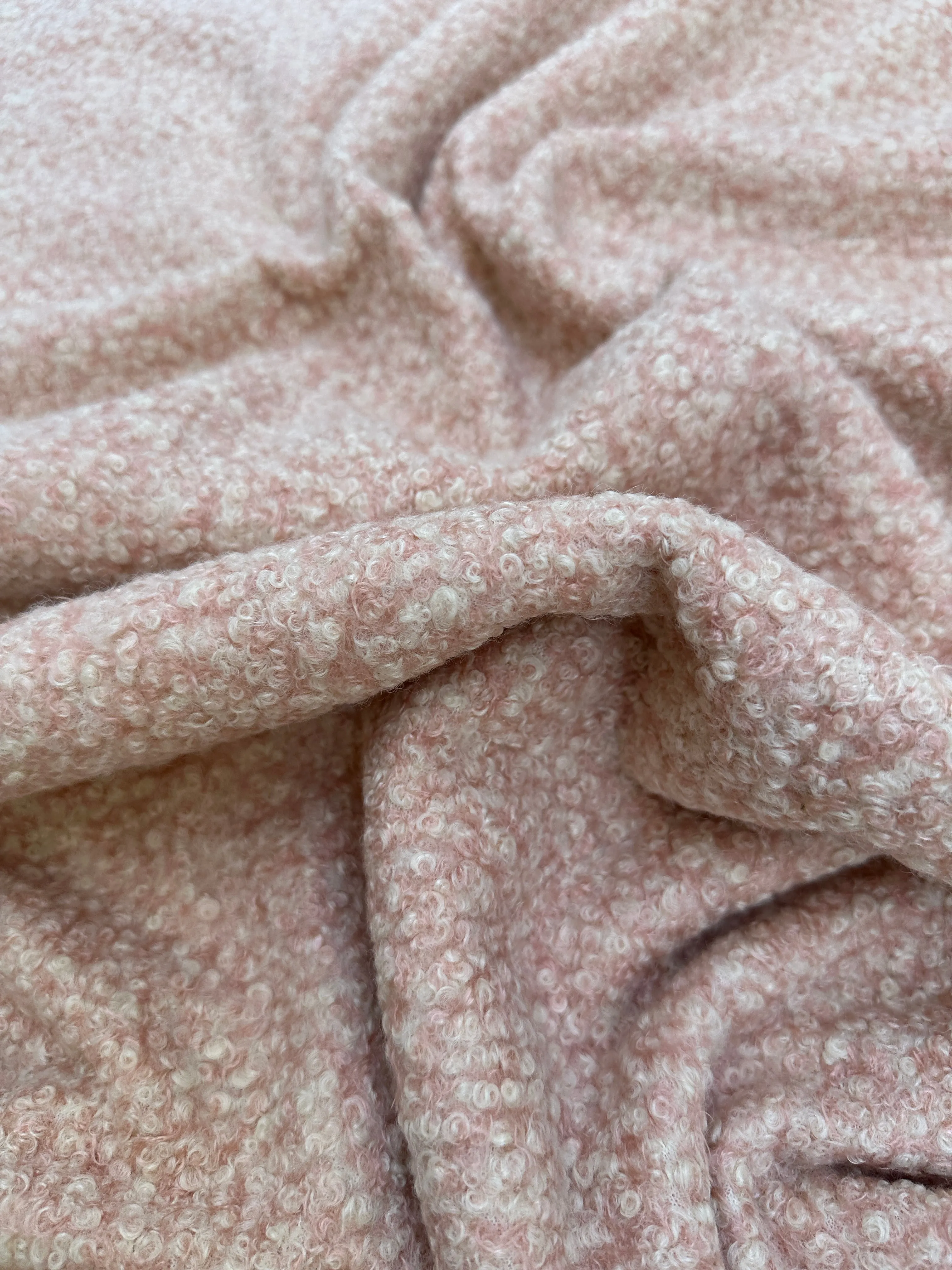 Blush Pink Premium Lamb Faux Wool