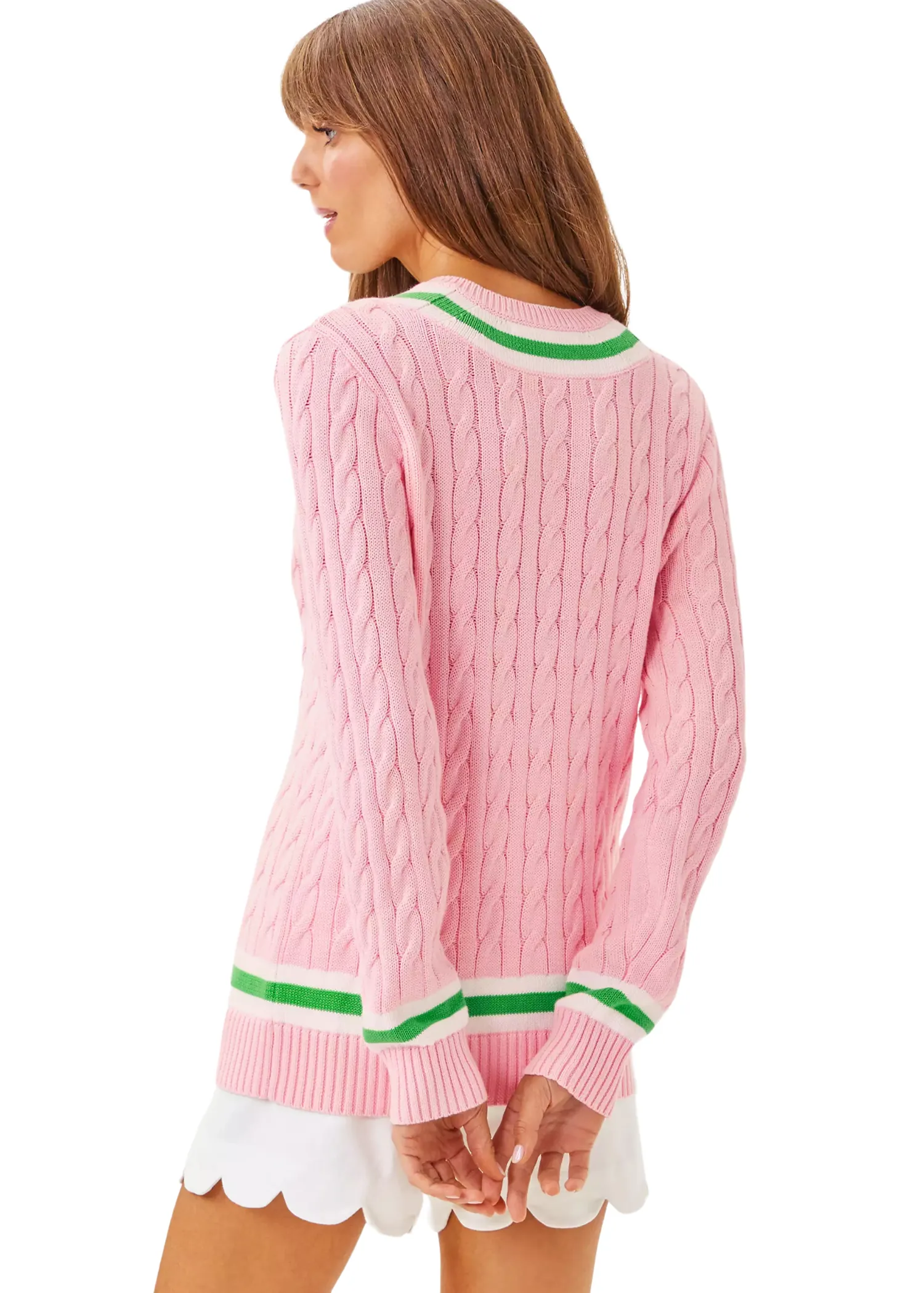 BROCKTON SWEATER - PINK MUSE X FAUNA GREEN TIPPING