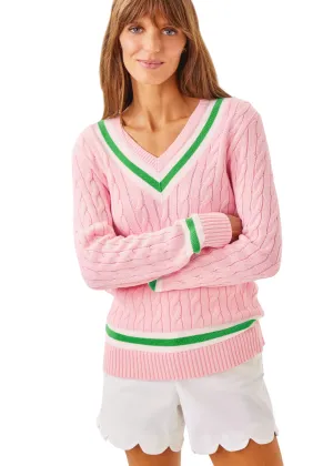 BROCKTON SWEATER - PINK MUSE X FAUNA GREEN TIPPING