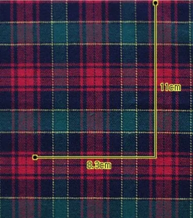 Brushed Cotton Red Green Plaid Christmas Fabric - Quality Korean Christmas Checkered Fabric - By the Yard /45679