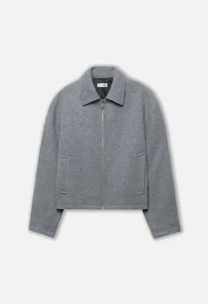 Brushed Wool Lexington Full Zip / Grey