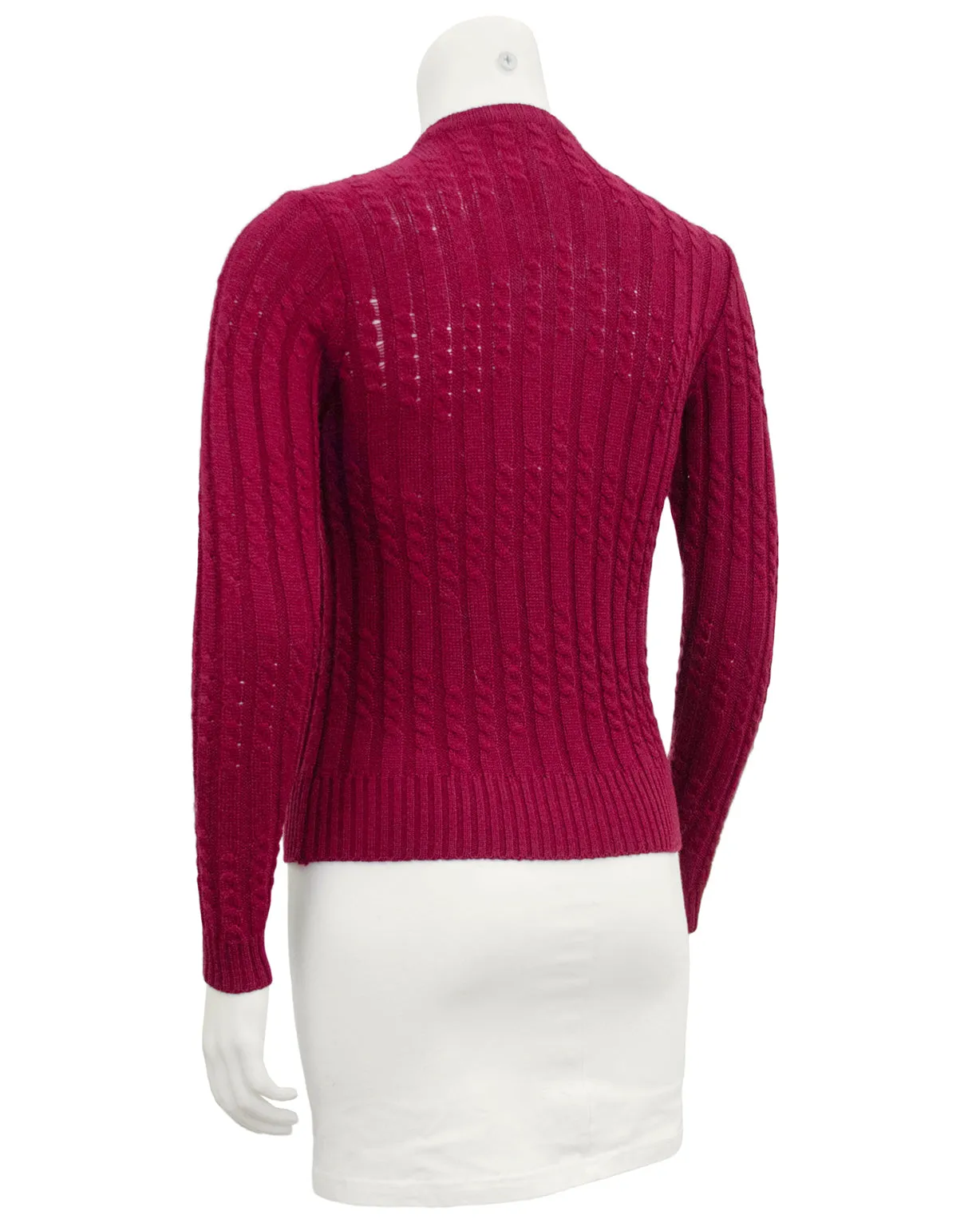 Burgundy Knit Cardigan