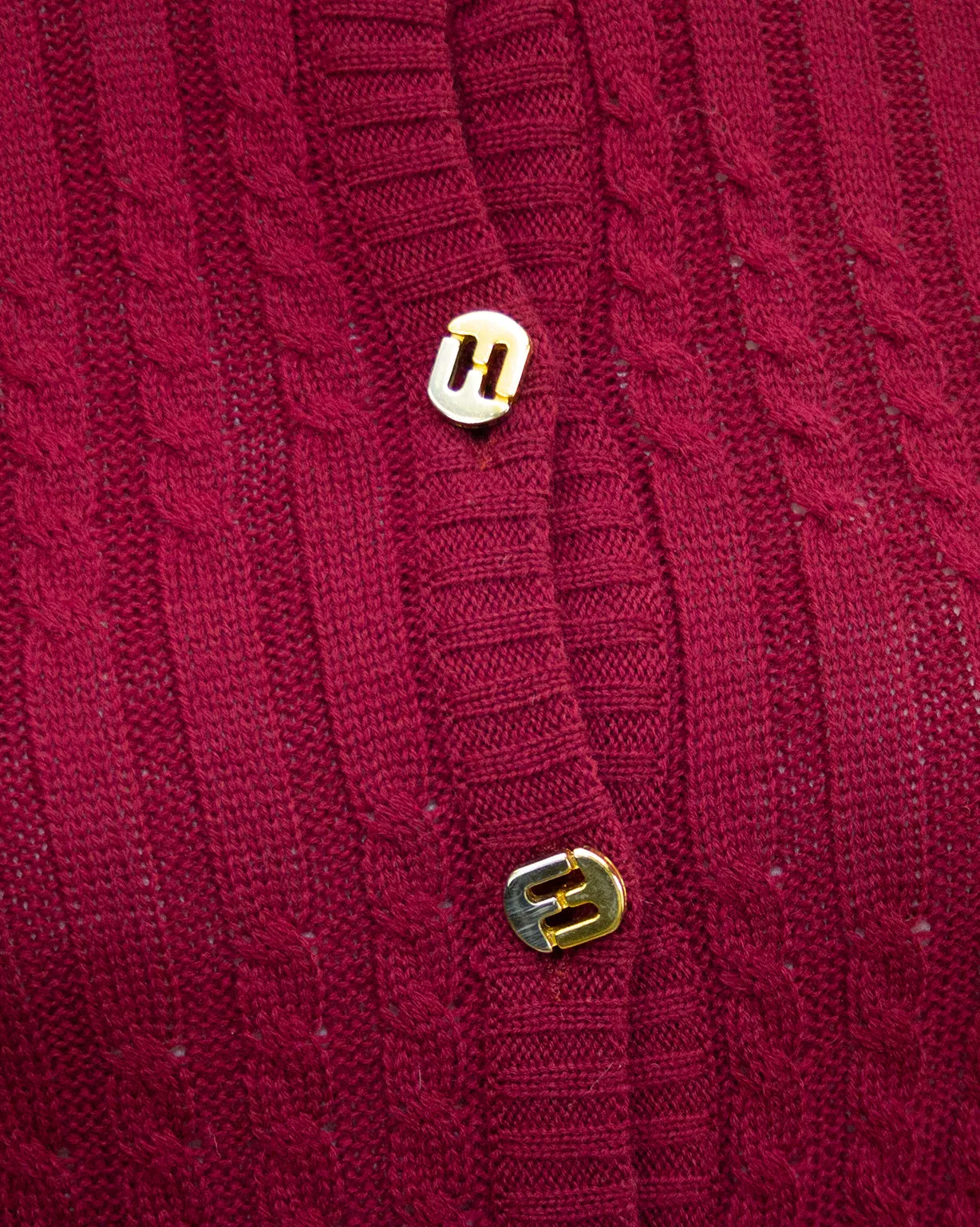 Burgundy Knit Cardigan