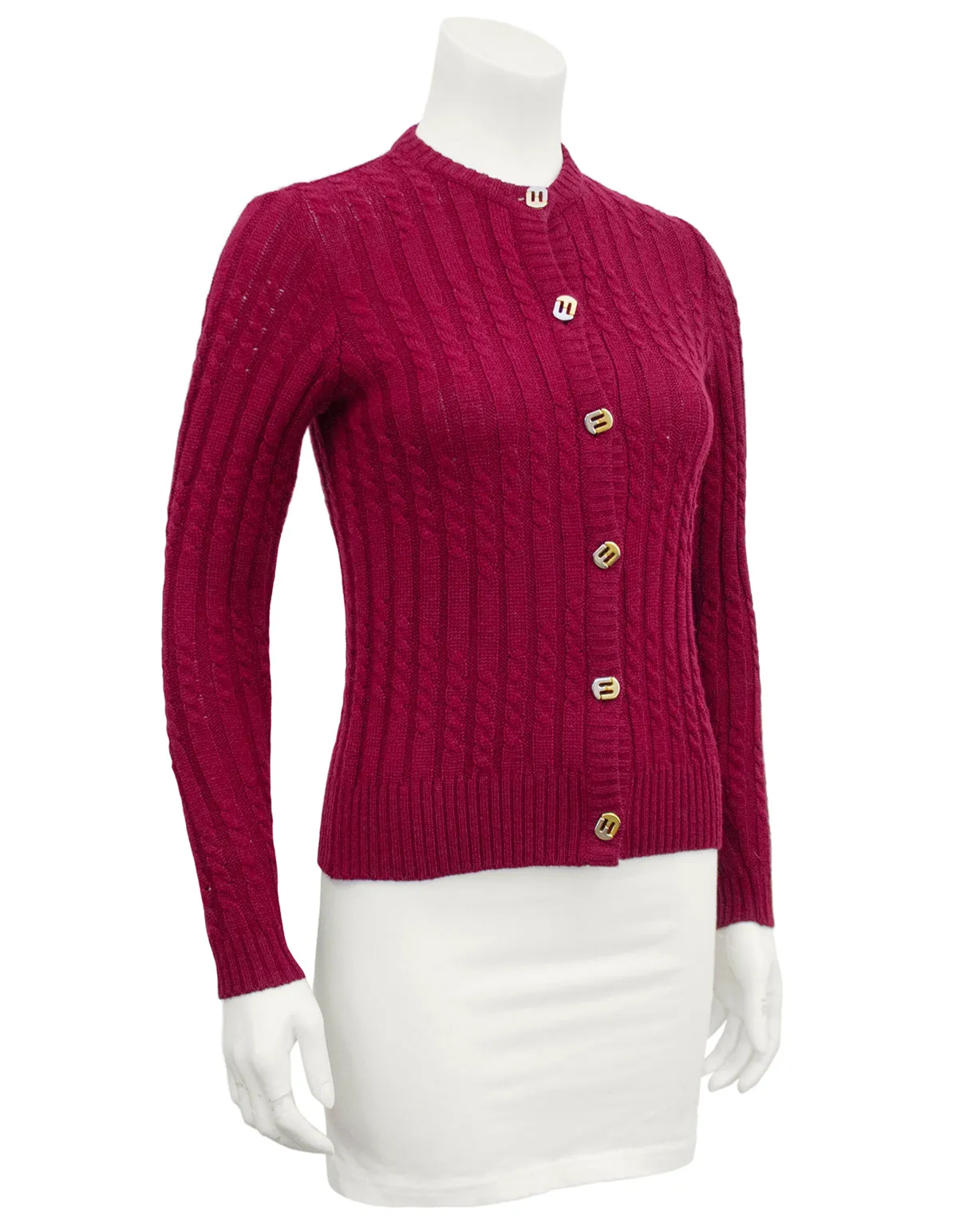 Burgundy Knit Cardigan
