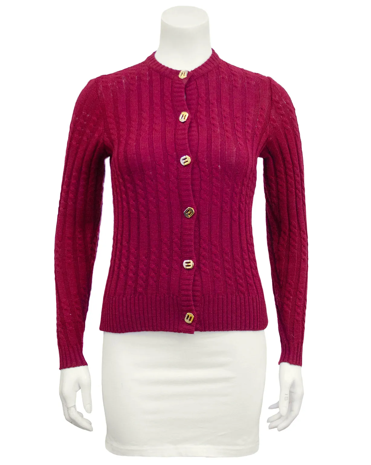 Burgundy Knit Cardigan