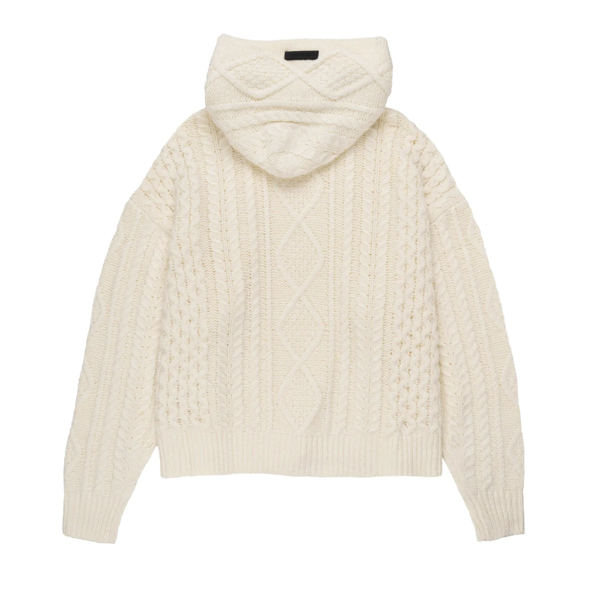 Cable Knit Hoodie 391F Cloud