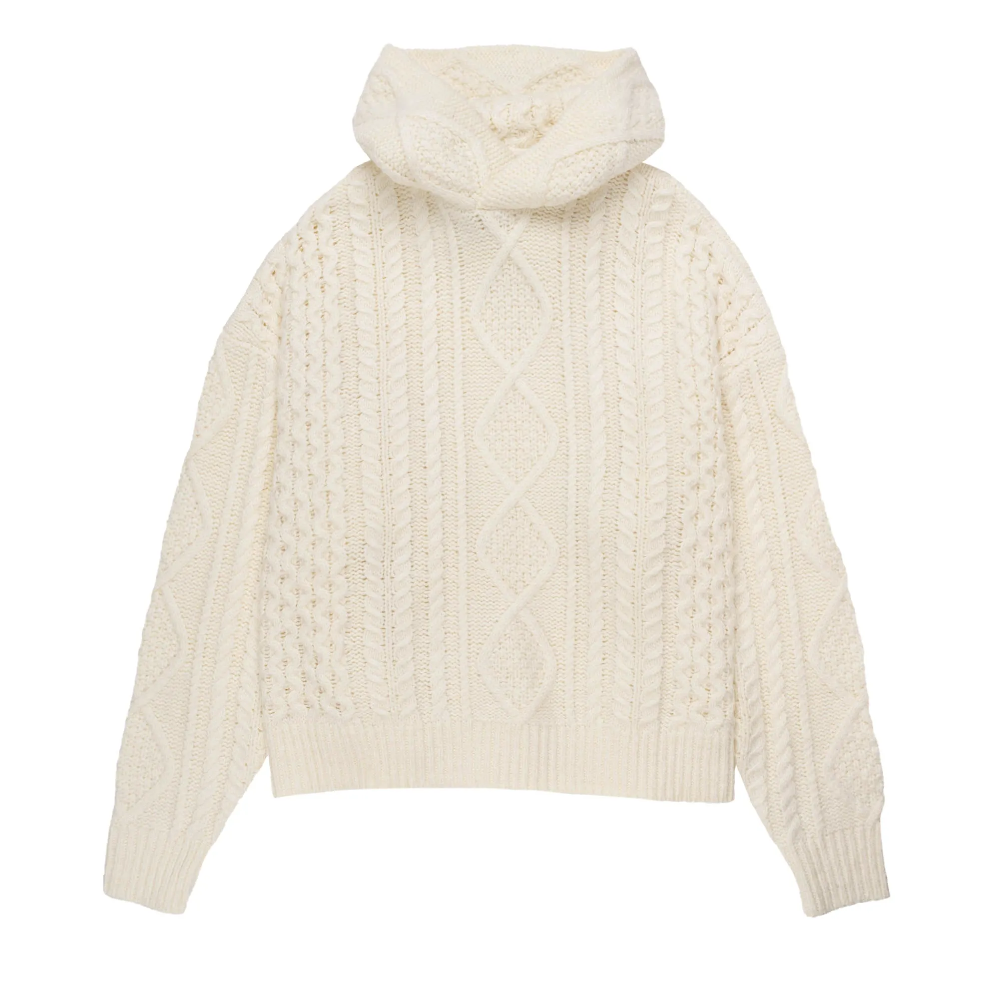 Cable Knit Hoodie 391F Cloud
