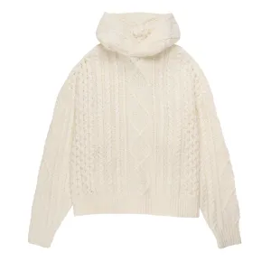 Cable Knit Hoodie 391F Cloud