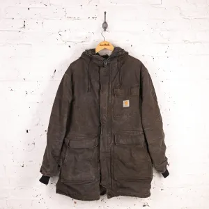 Carhartt Hooded Lined Work Jacket - Black - XL
