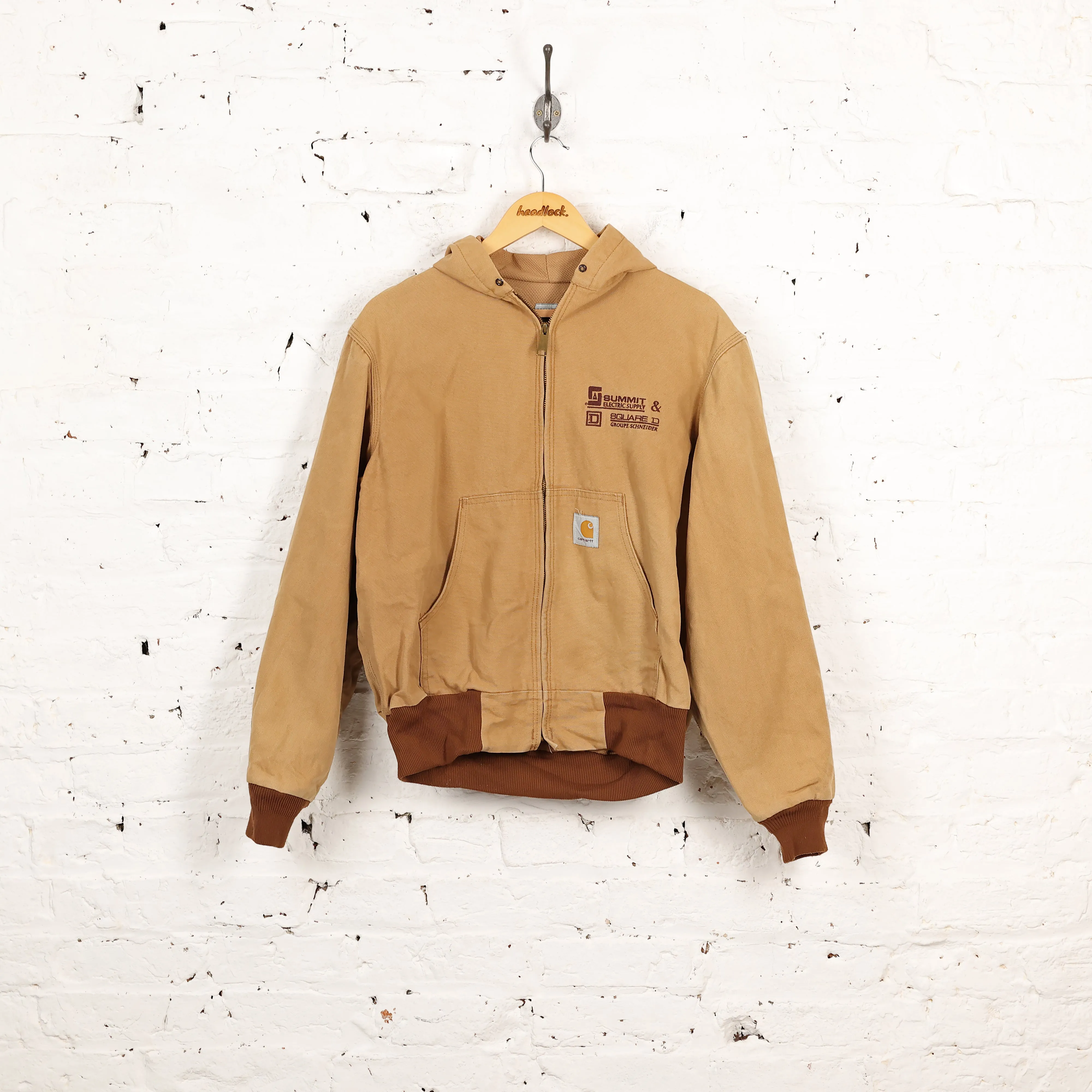 Carhartt Hooded Work Jacket - Beige - M