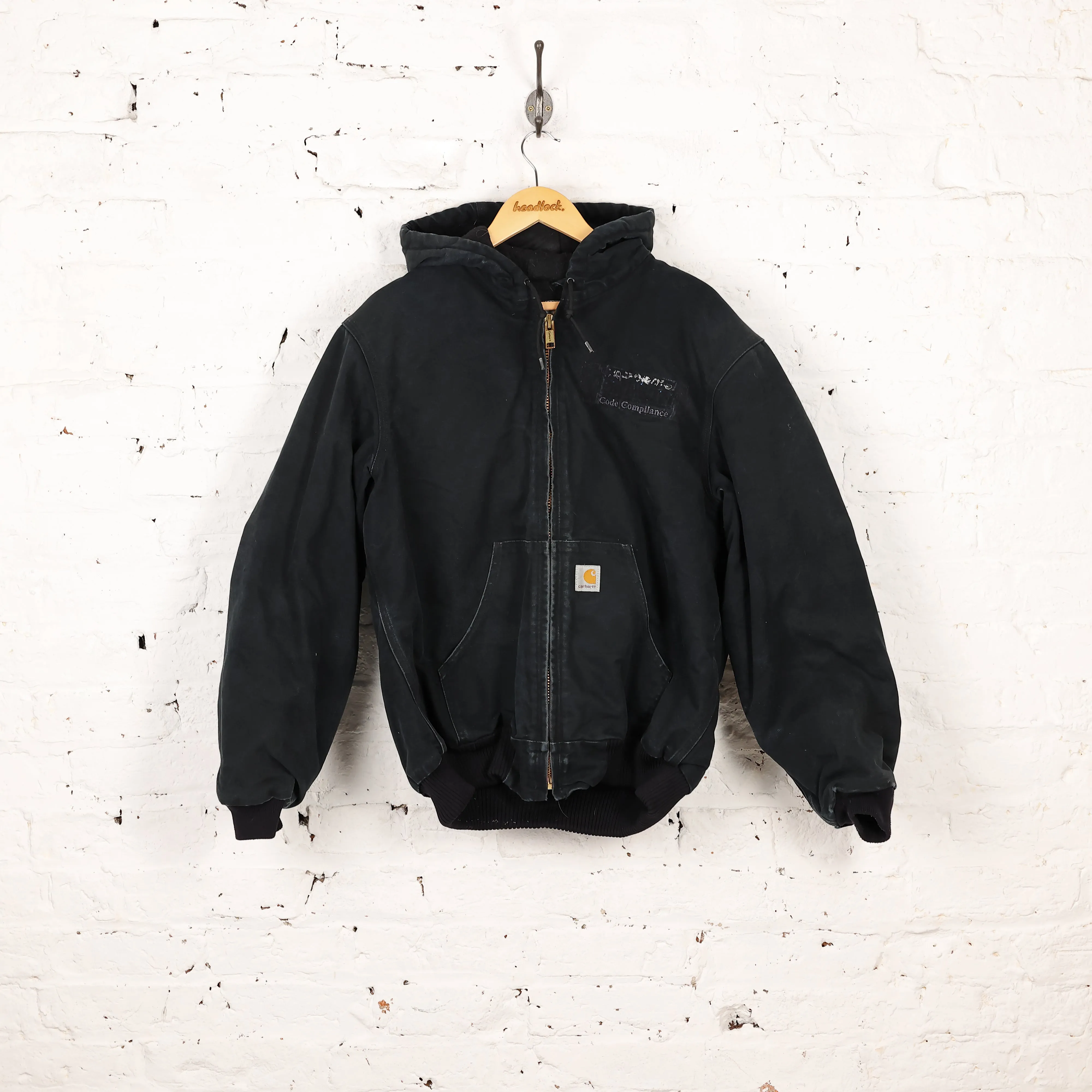 Carhartt Hooded Work Jacket - Black - M