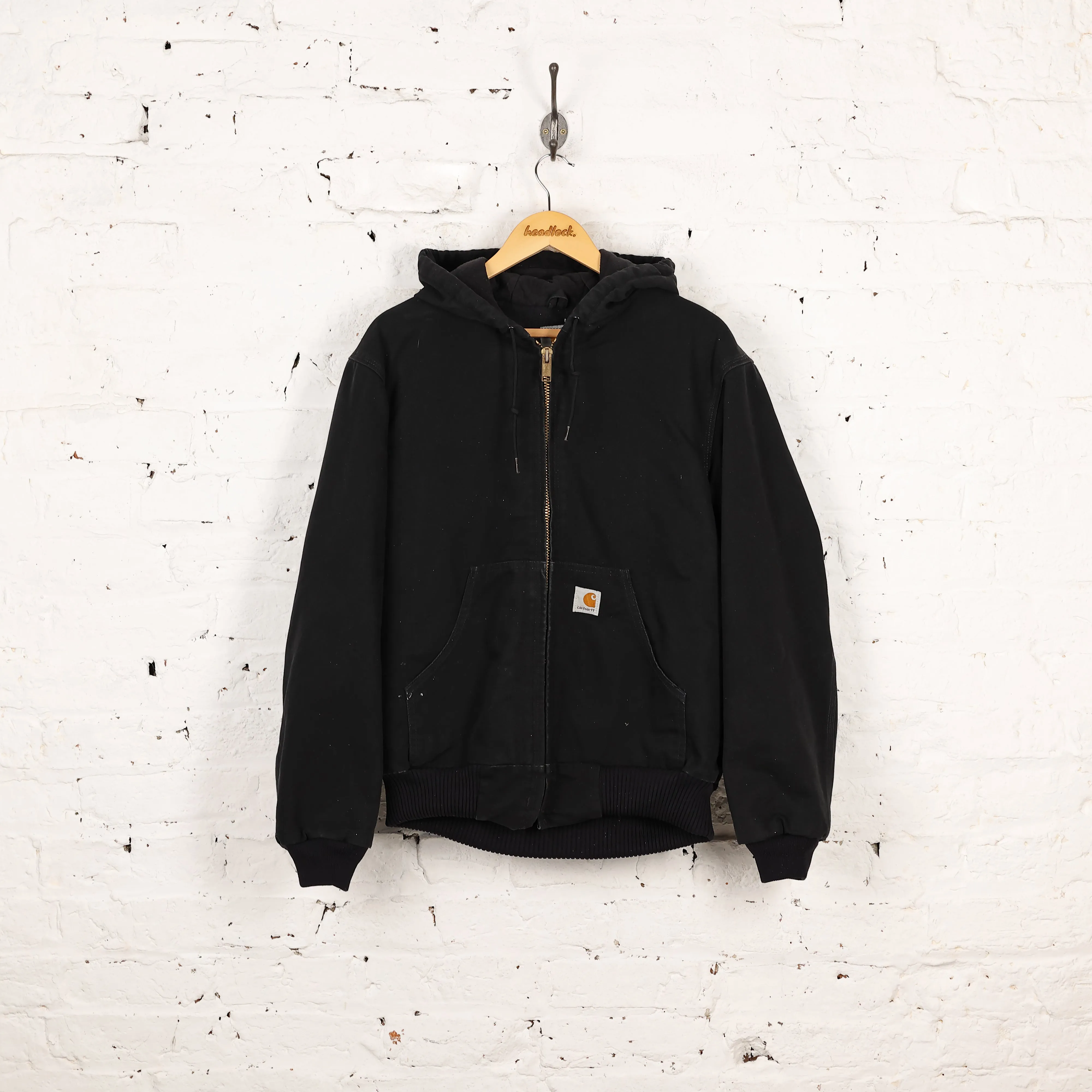 Carhartt Hooded Work Jacket - Black - M