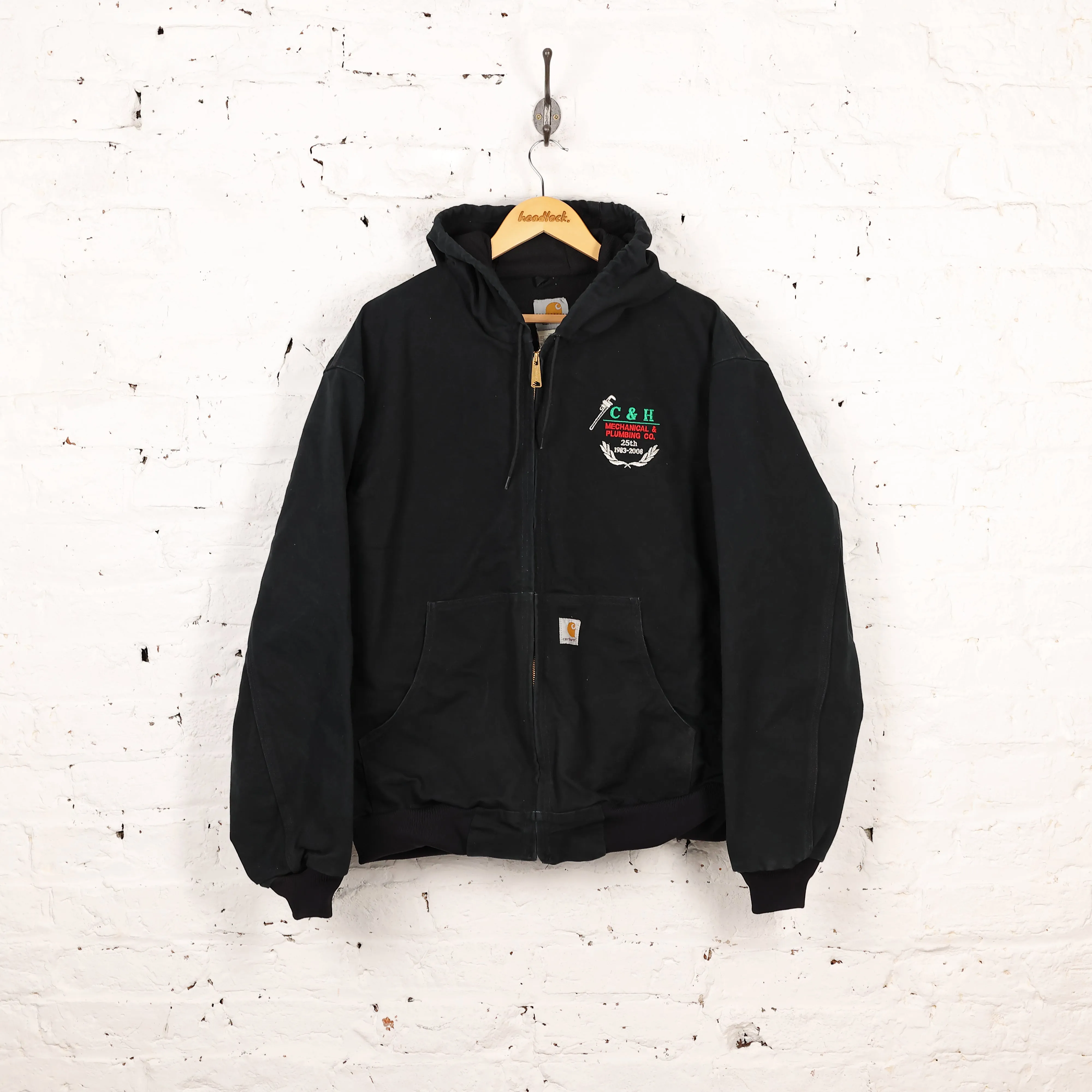 Carhartt Hooded Work Jacket - Black - XL