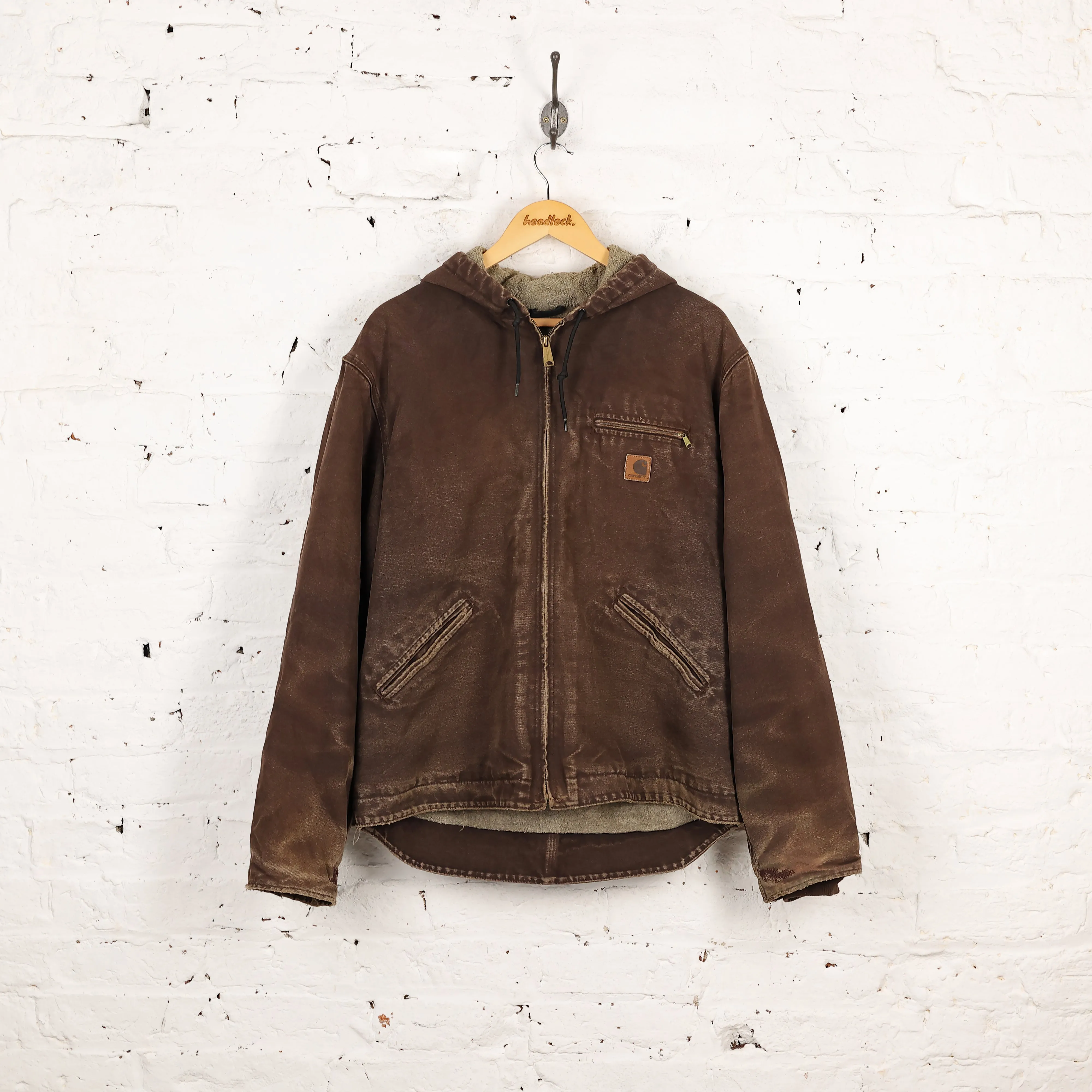 Carhartt Hooded Work Jacket - Brown - L