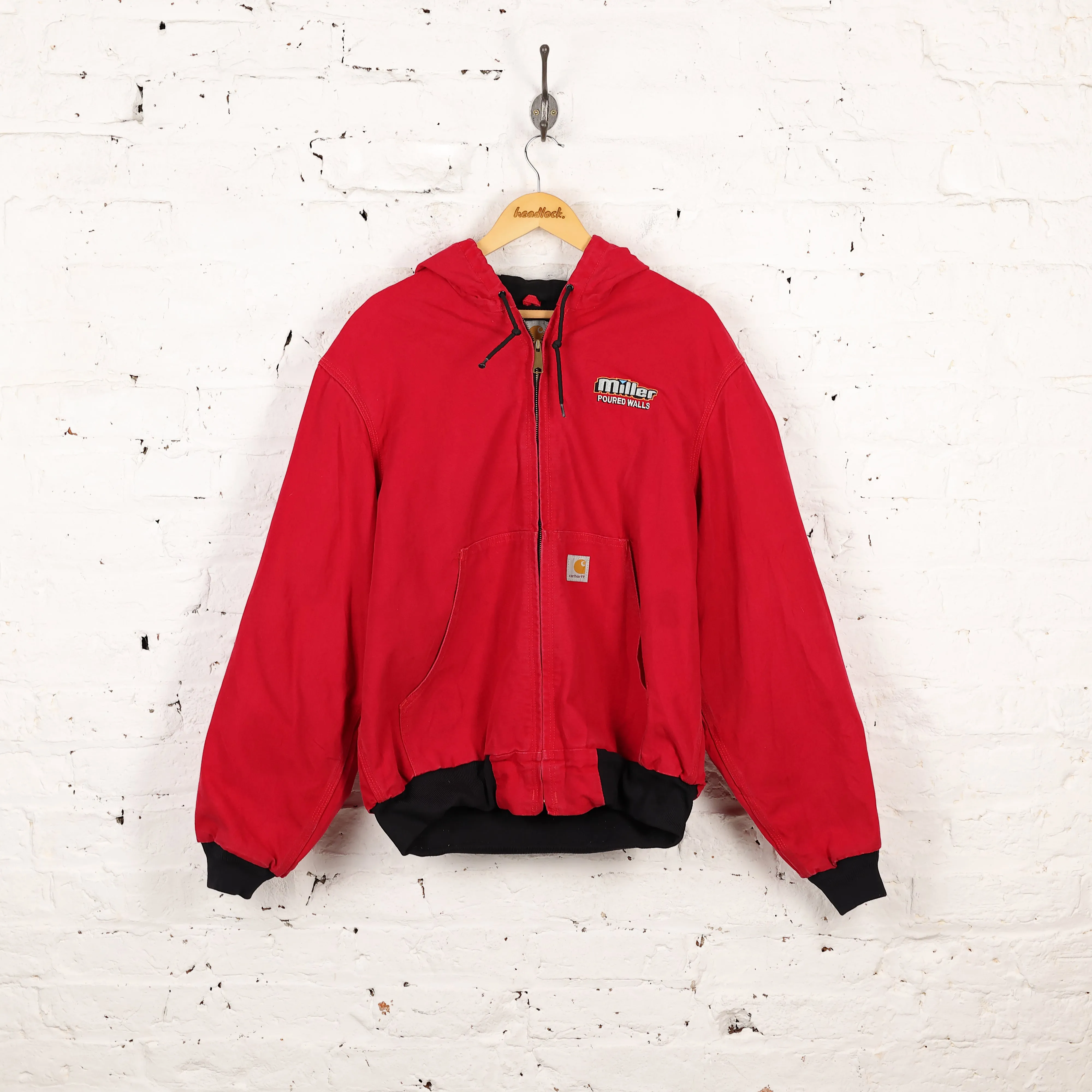 Carhartt Hooded Work Jacket - Red - L