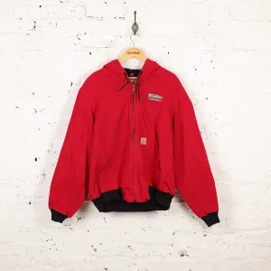 Carhartt Hooded Work Jacket - Red - L