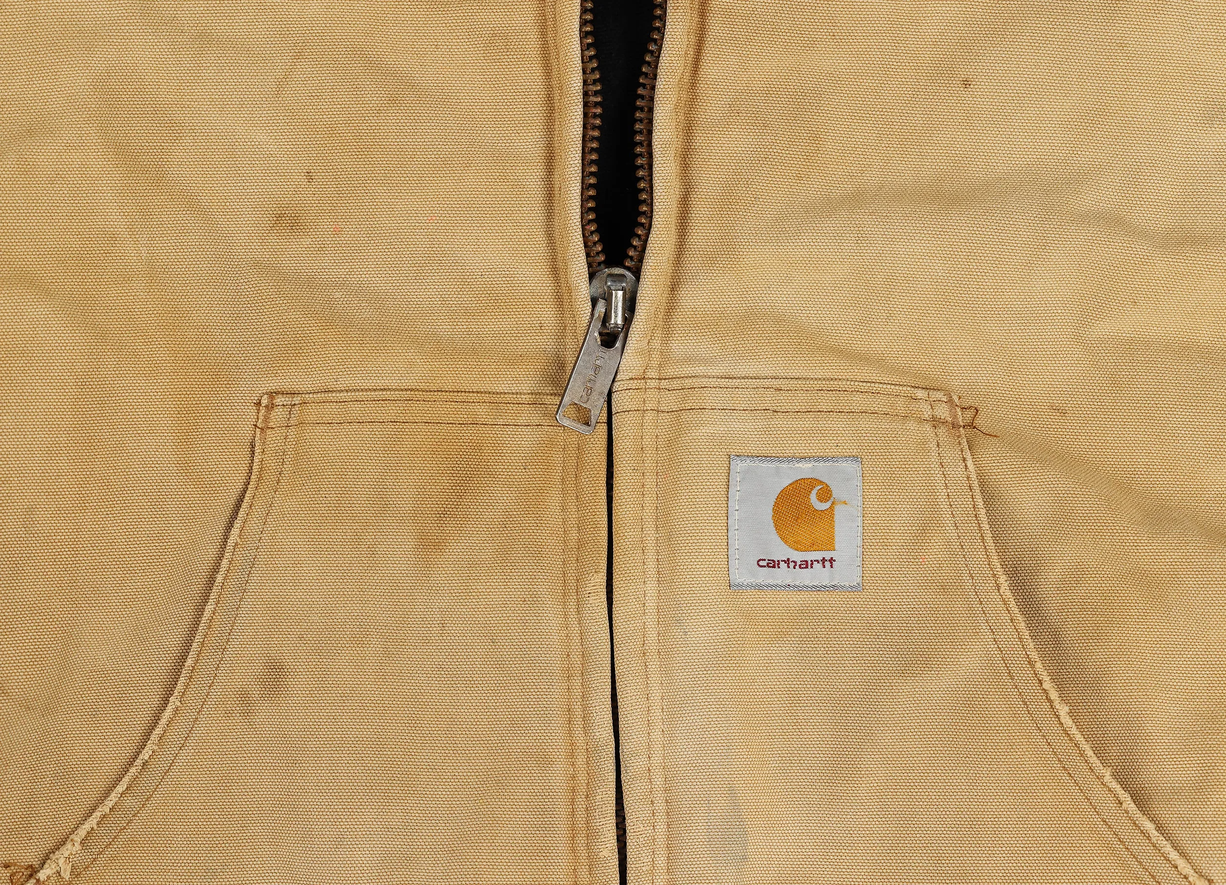 Carhartt Insulated Hooded Work Jacket - Beige - L