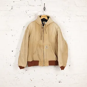 Carhartt Insulated Hooded Work Jacket - Beige - L