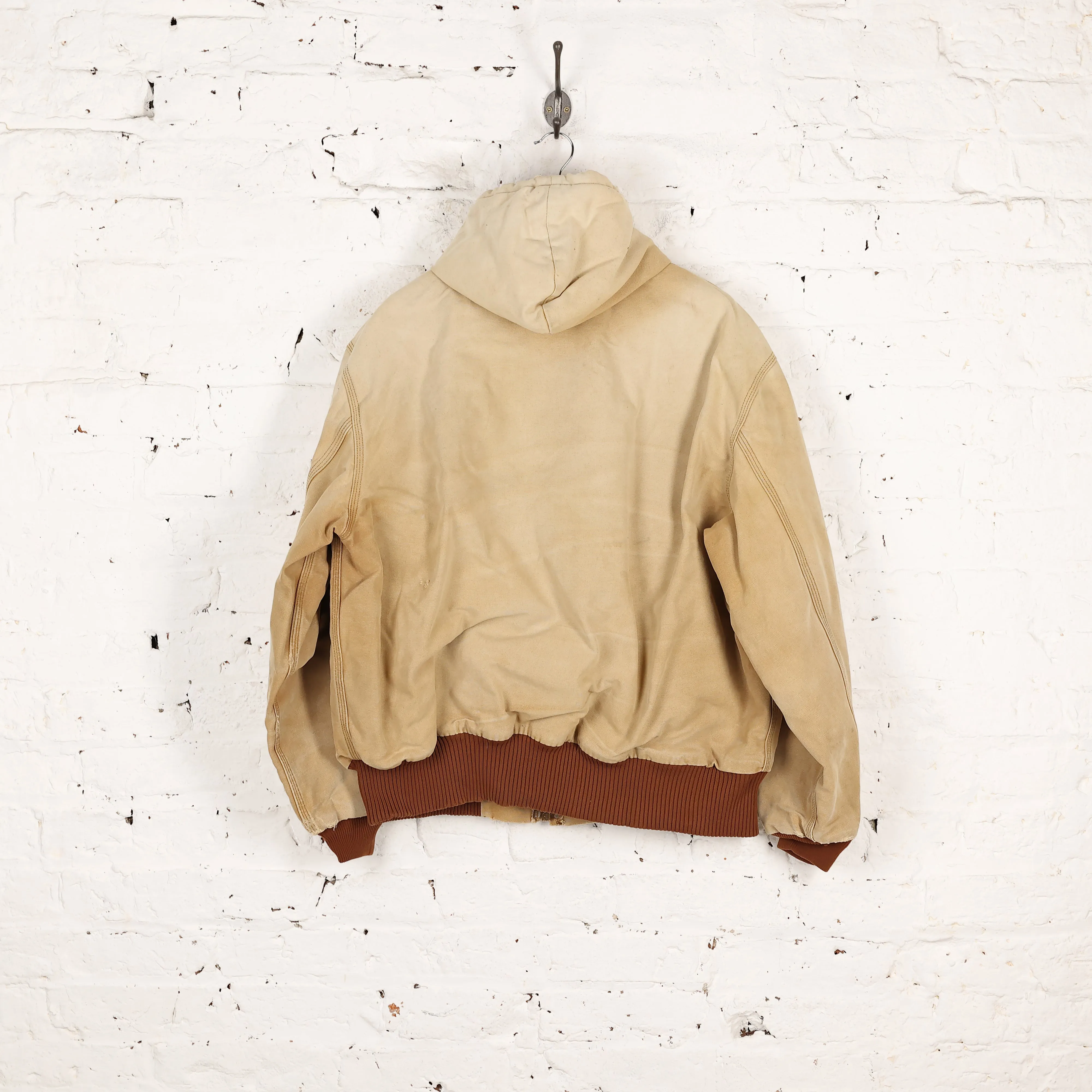 Carhartt Insulated Hooded Work Jacket - Beige - L