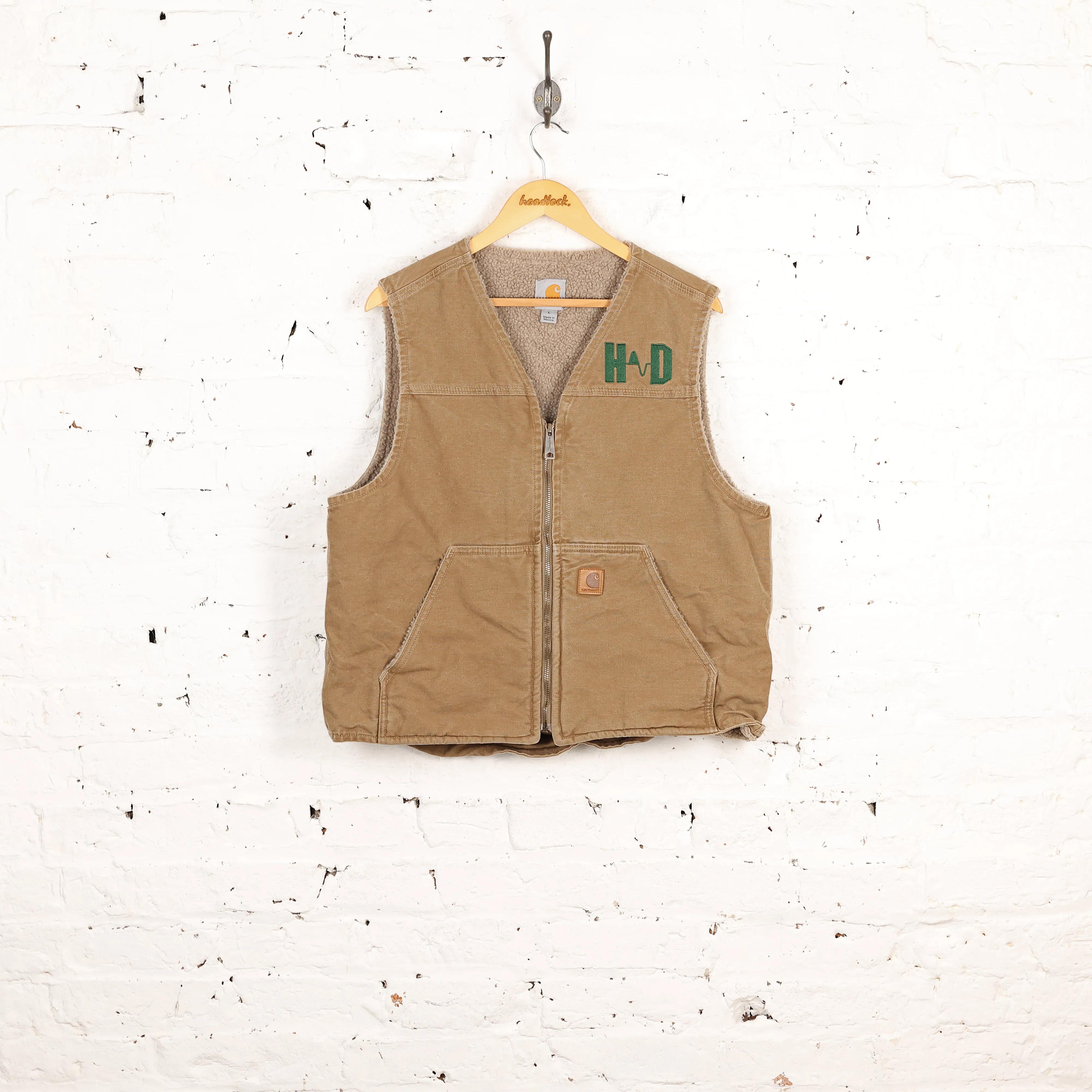 Carhartt Sleeveless Work Gilet Jacket - Beige - L