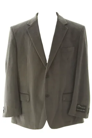 Carlo Palazzi Men's Gray Chevron Pattern Two Button Blazer Sportscoat