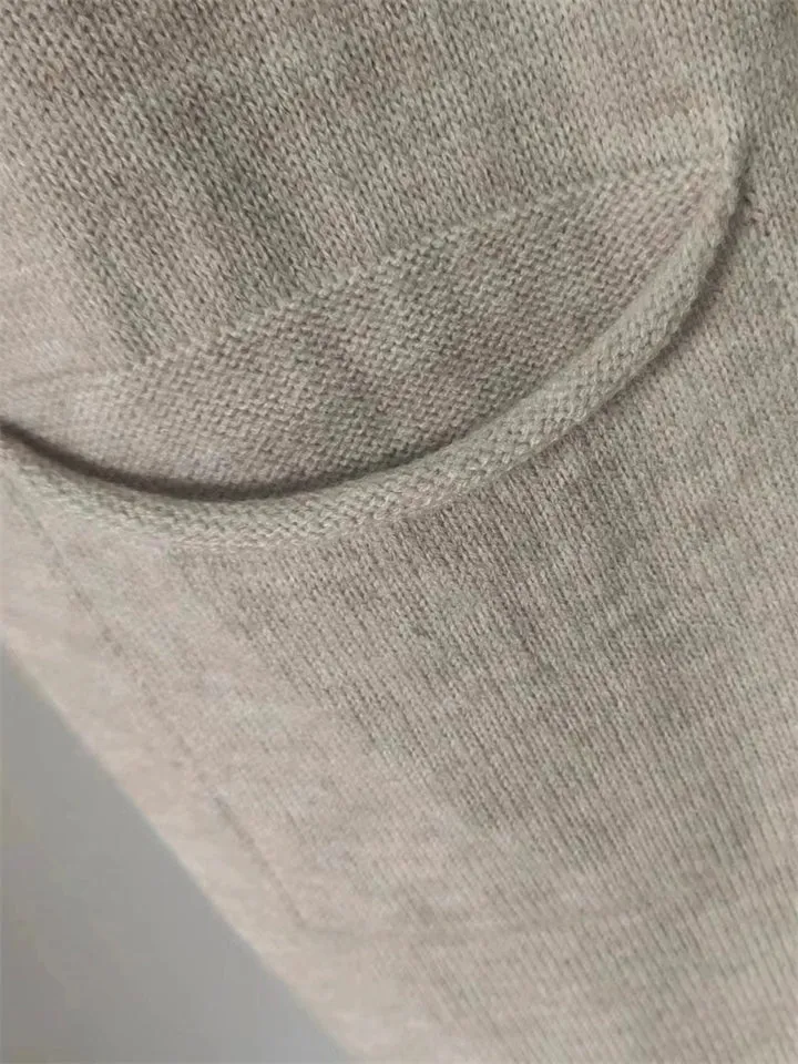 Casual Autumn Hooded Midi Knitted Sweater for Women